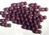 25 8mm Round Matte Amethyst Glass Beads